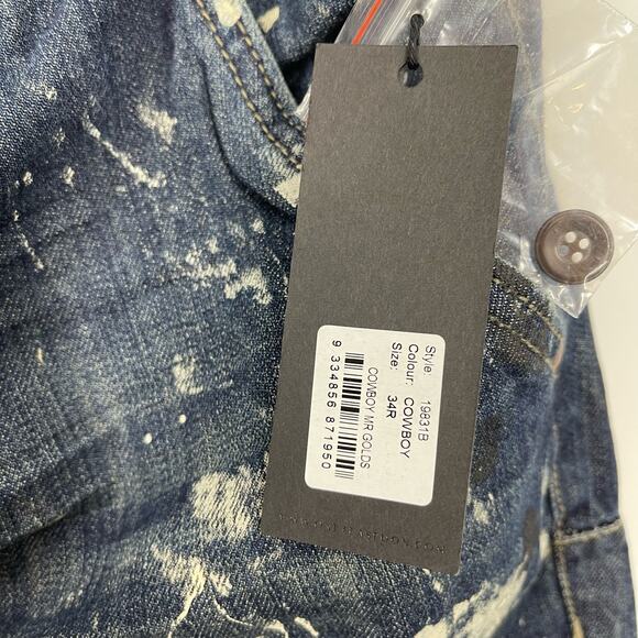 Man X One Teaspoon Jeans Mr Golds Cowboy Men's 34R NWT - Picture 6 of 15